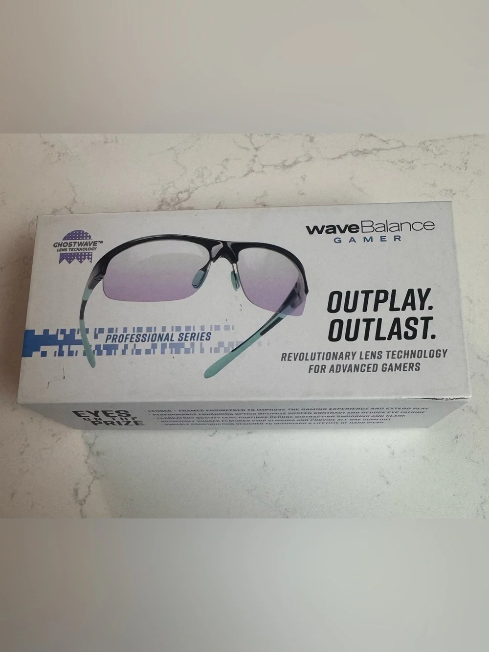 WaveBalance Torsion Gaming Glasses Ghostwave Blue Light Black New Open Box